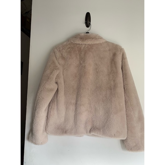 NWOT H&M Beige Faux Fur Lined Jacket - Picture 4 of 4
